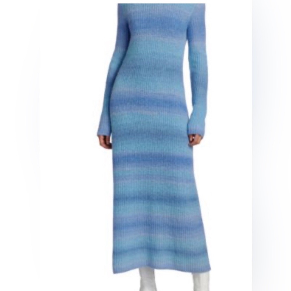 Vince Blue Ombre Long Sleeve Dress